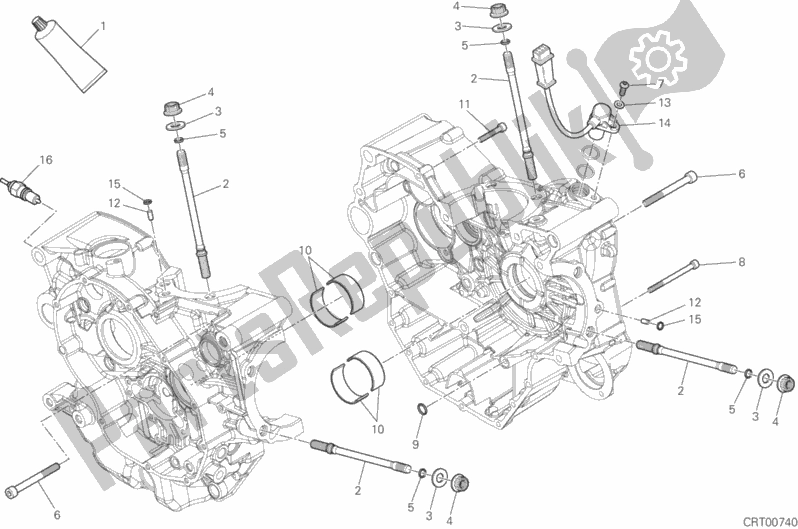 Todas las partes para 10a - Par De Semicárter de Ducati Multistrada 950 SW Thailand 2017